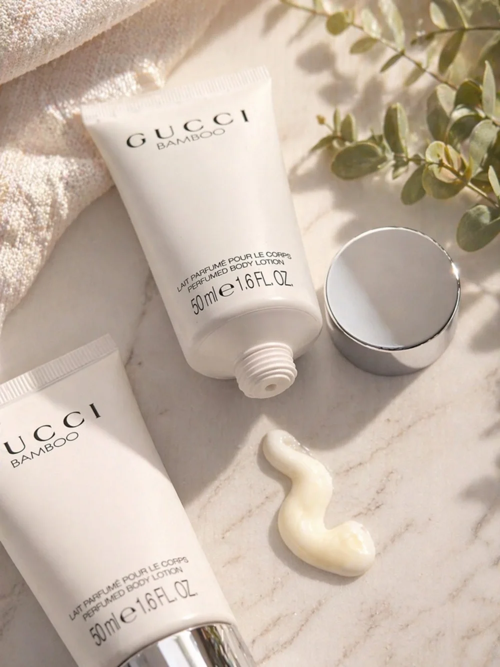 Gucci Bamboo Perfumed Body Lotion - White & Silver (2 x 50 ml)